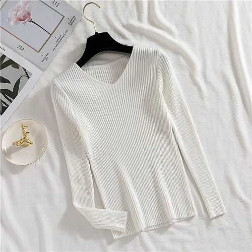 2024 Autumn Winter Women Sweaters Casual Long Sleeve Knitted Pullover